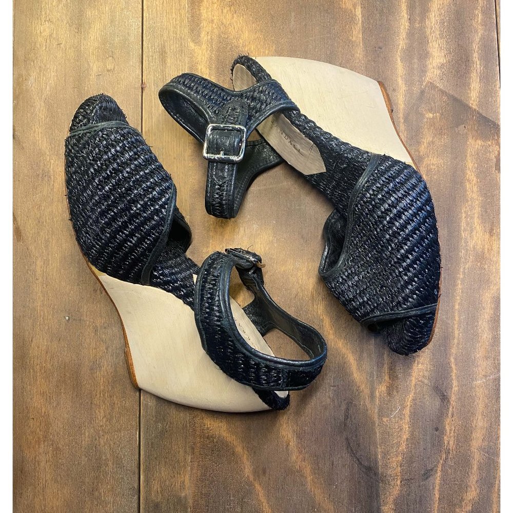 Loeffler Randall Wedge Raffia Sandal